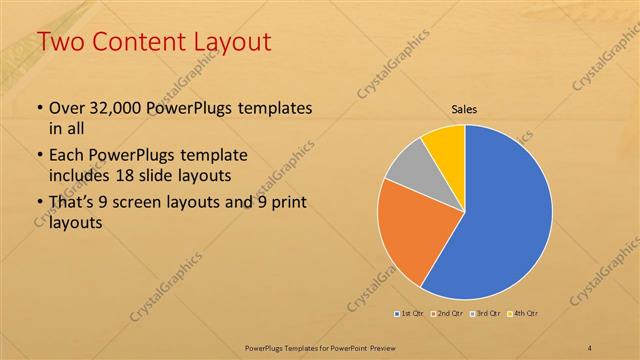 Two Content presentation slide layout