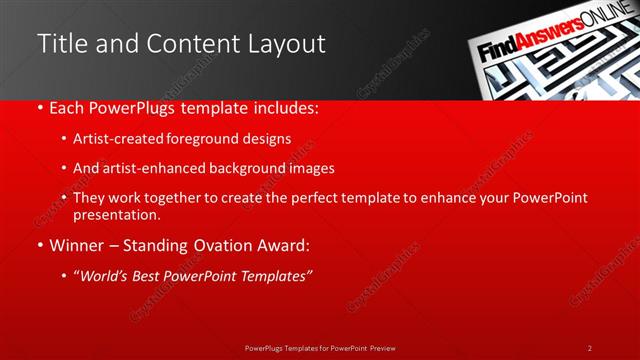 Title and Content presentation slide layout