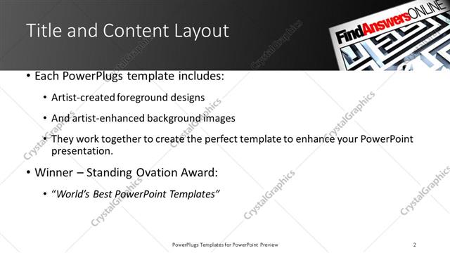 Title and Content presentation slide layout