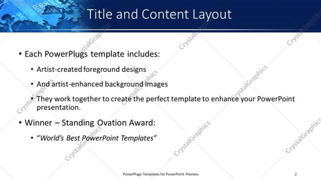 Title and Content presentation slide layout