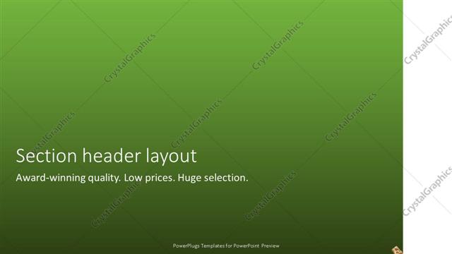 Section Header presentation slide layout