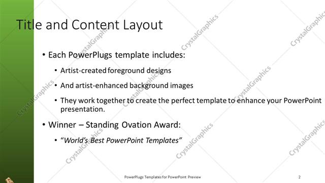 Title and Content presentation slide layout
