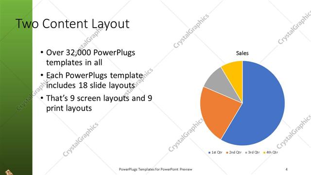 Two Content presentation slide layout