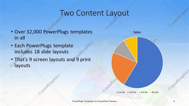 Two Content presentation slide layout