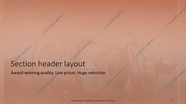Section Header presentation slide layout