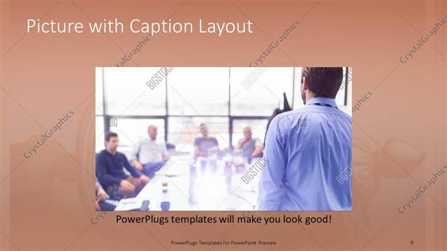 Picture with Caption presentation slide layout
