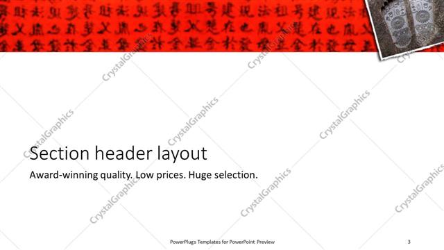Section Header presentation slide layout