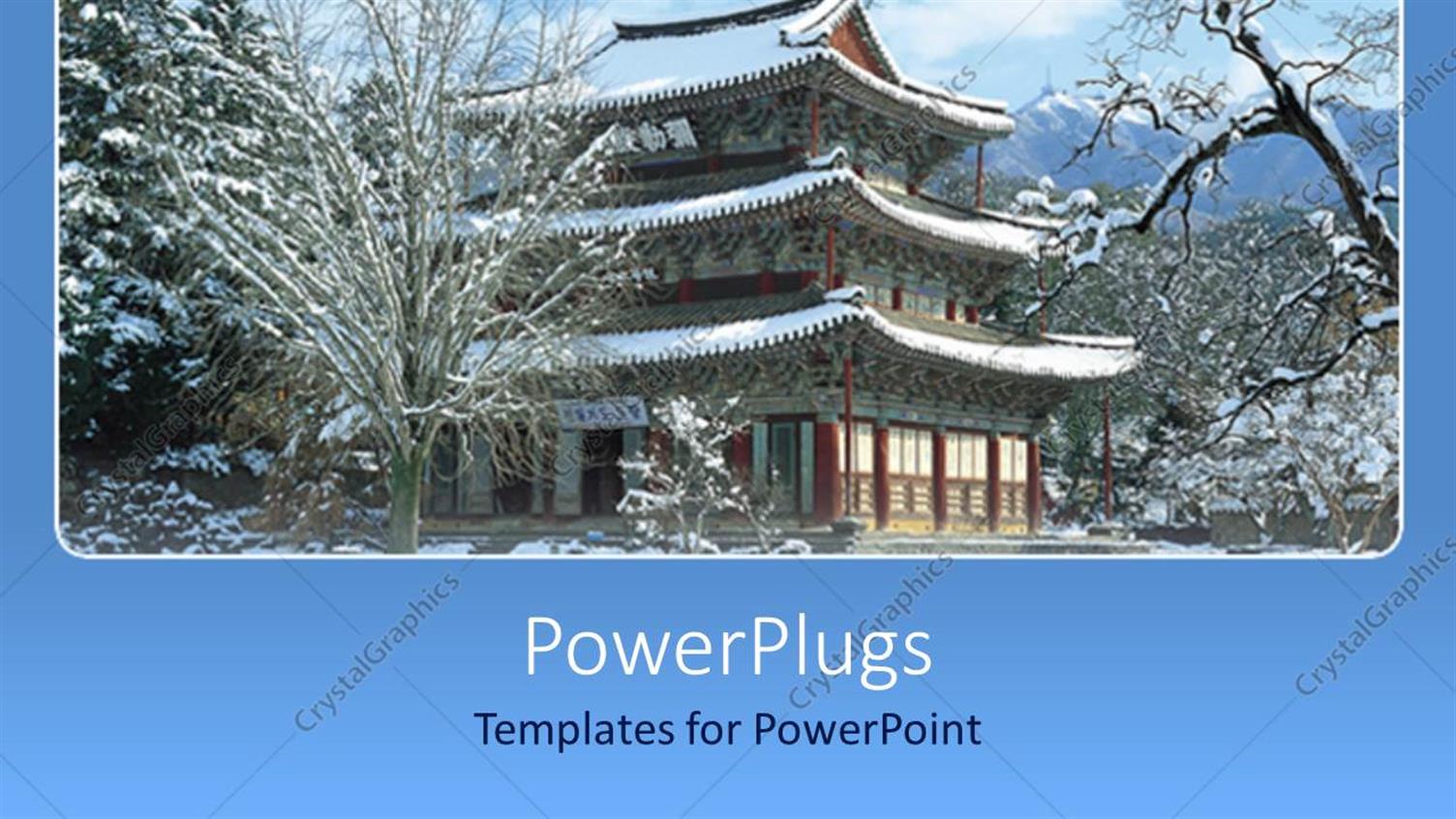 Featuring a Building in the Background with a Number of Trees Showing Winter Scene 