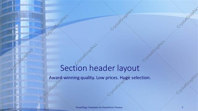 Section Header presentation slide layout