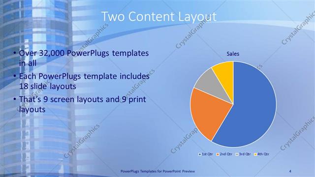 Two Content presentation slide layout