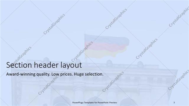 Section Header presentation slide layout