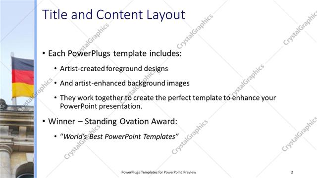 Title and Content presentation slide layout