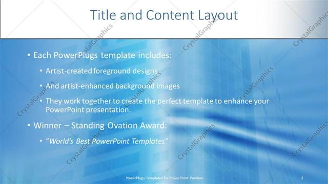 Title and Content presentation slide layout