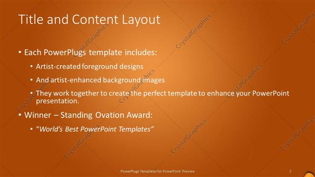 Title and Content presentation slide layout