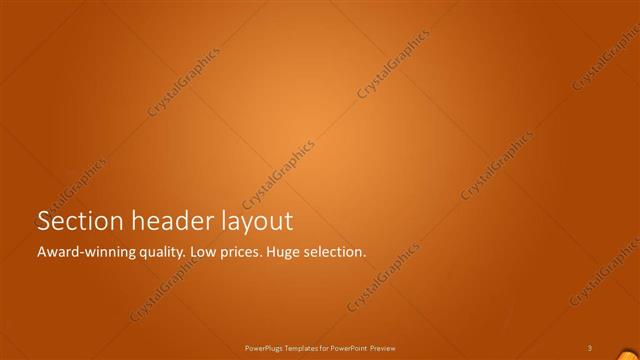 Section Header presentation slide layout