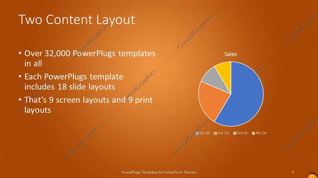 Two Content presentation slide layout