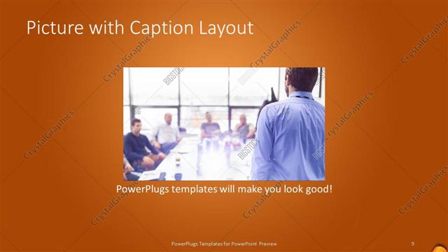 Picture with Caption presentation slide layout