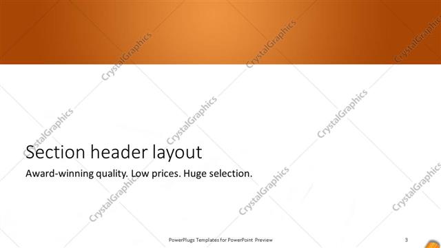 Section Header presentation slide layout