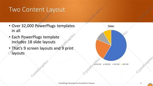 Two Content presentation slide layout