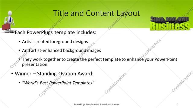 Title and Content presentation slide layout
