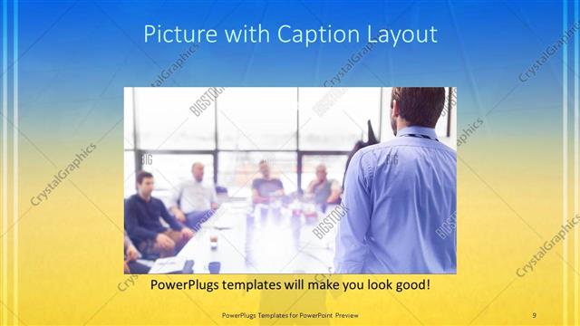 Picture with Caption presentation slide layout
