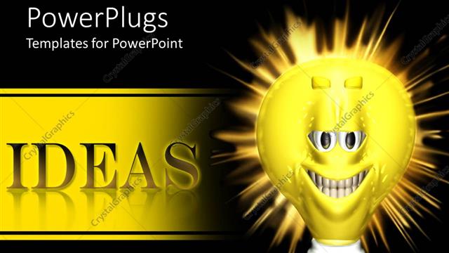  Presentation with ideas - A bulb being lit up with ideas