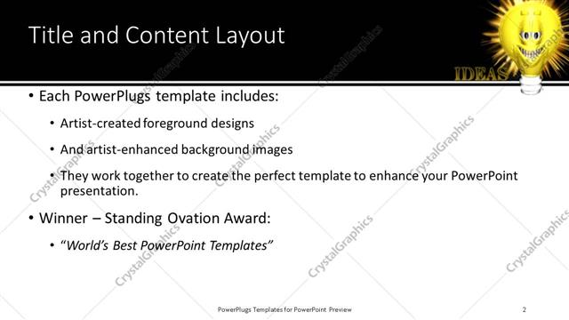 Title and Content presentation slide layout