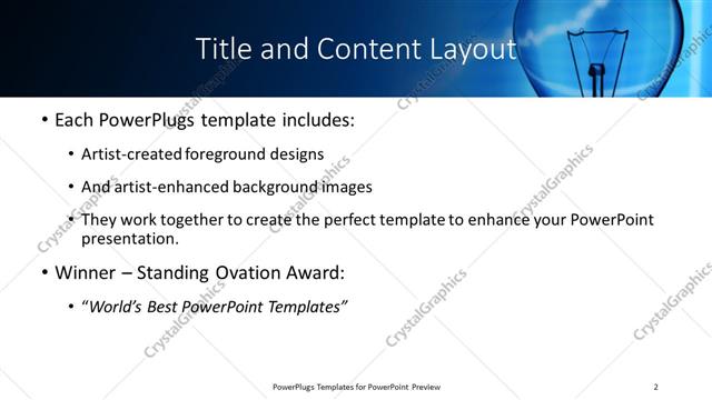 Title and Content presentation slide layout