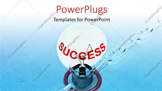  Presentation with bulb - A bulb with a bluish background and place for text