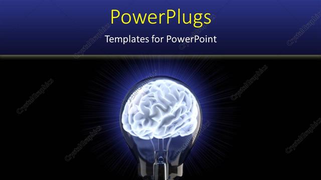  Presentation with bulb brain - A bulb with a brain inside it