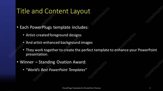 Title and Content presentation slide layout