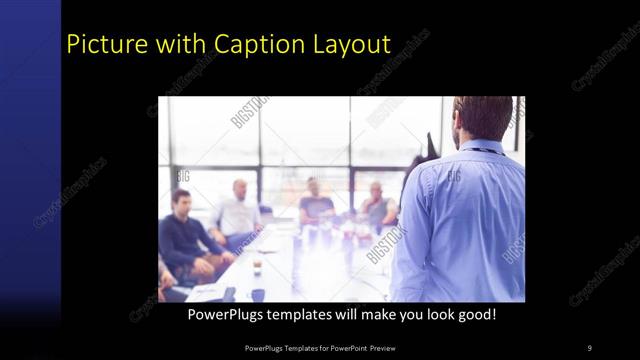 Picture with Caption presentation slide layout