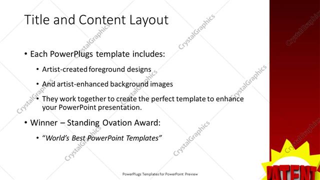 Title and Content presentation slide layout