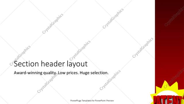Section Header presentation slide layout