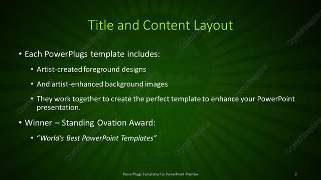 Title and Content presentation slide layout