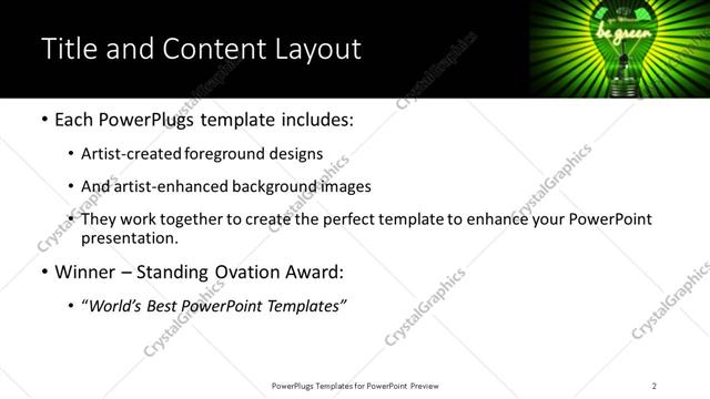 Title and Content presentation slide layout