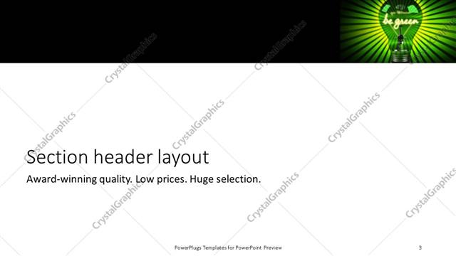 Section Header presentation slide layout