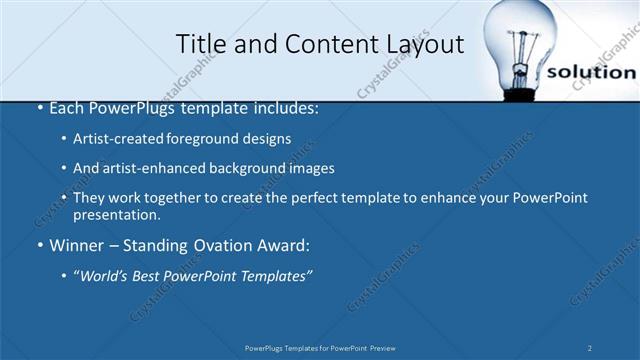 Title and Content presentation slide layout