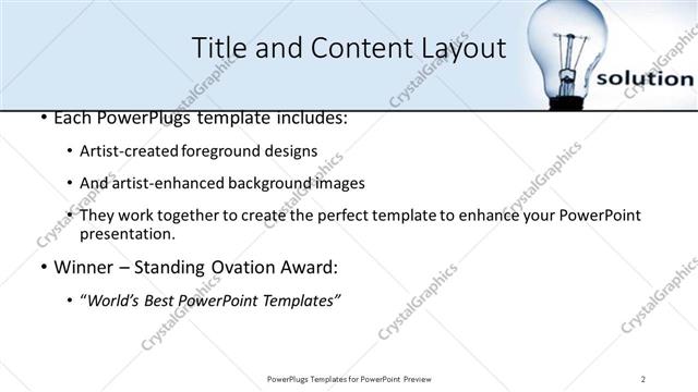 Title and Content presentation slide layout