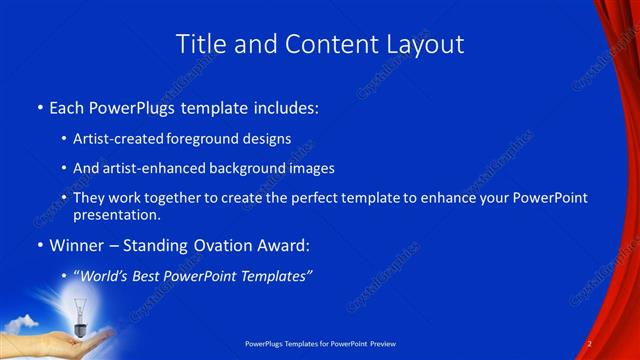 Title and Content presentation slide layout