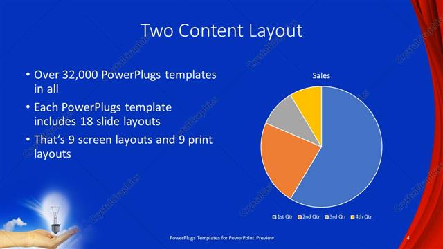 Two Content presentation slide layout