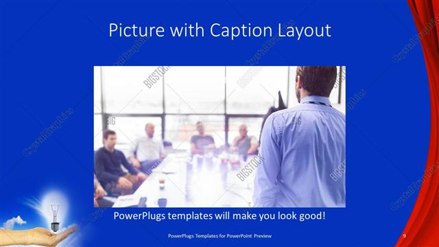 Picture with Caption presentation slide layout