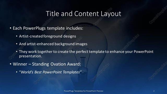 Title and Content presentation slide layout