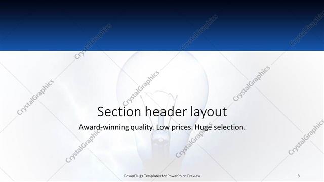 Section Header presentation slide layout