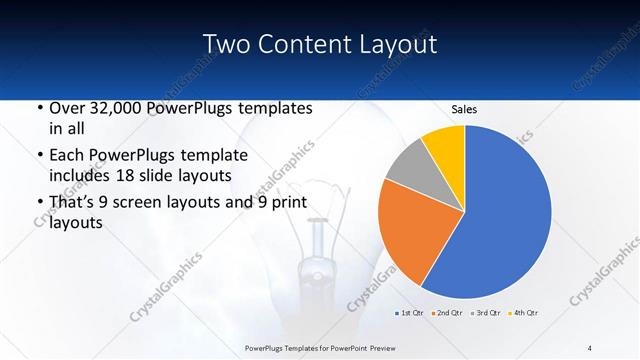 Two Content presentation slide layout