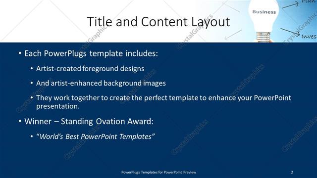 Title and Content presentation slide layout