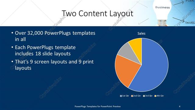 Two Content presentation slide layout
