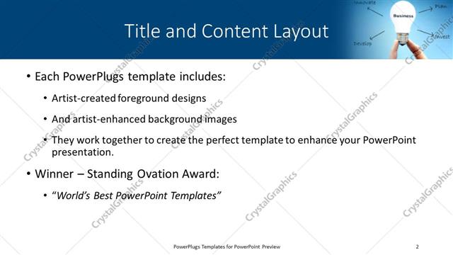 Title and Content presentation slide layout
