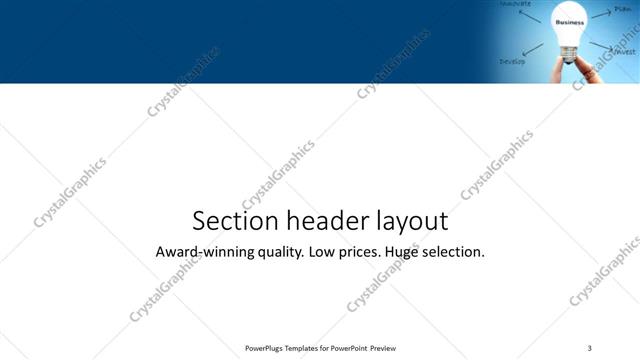 Section Header presentation slide layout