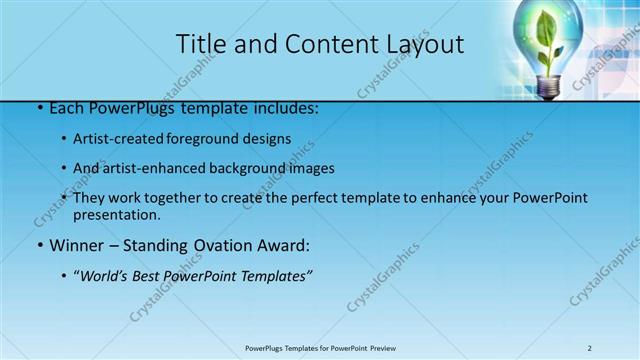 Title and Content presentation slide layout